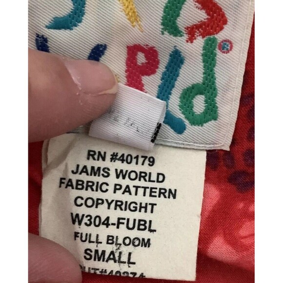 Vintage Jams World Women’s Dress Sleeveless Sz Small Red Floral Zip Up Hawaiian - Picture 5 of 6